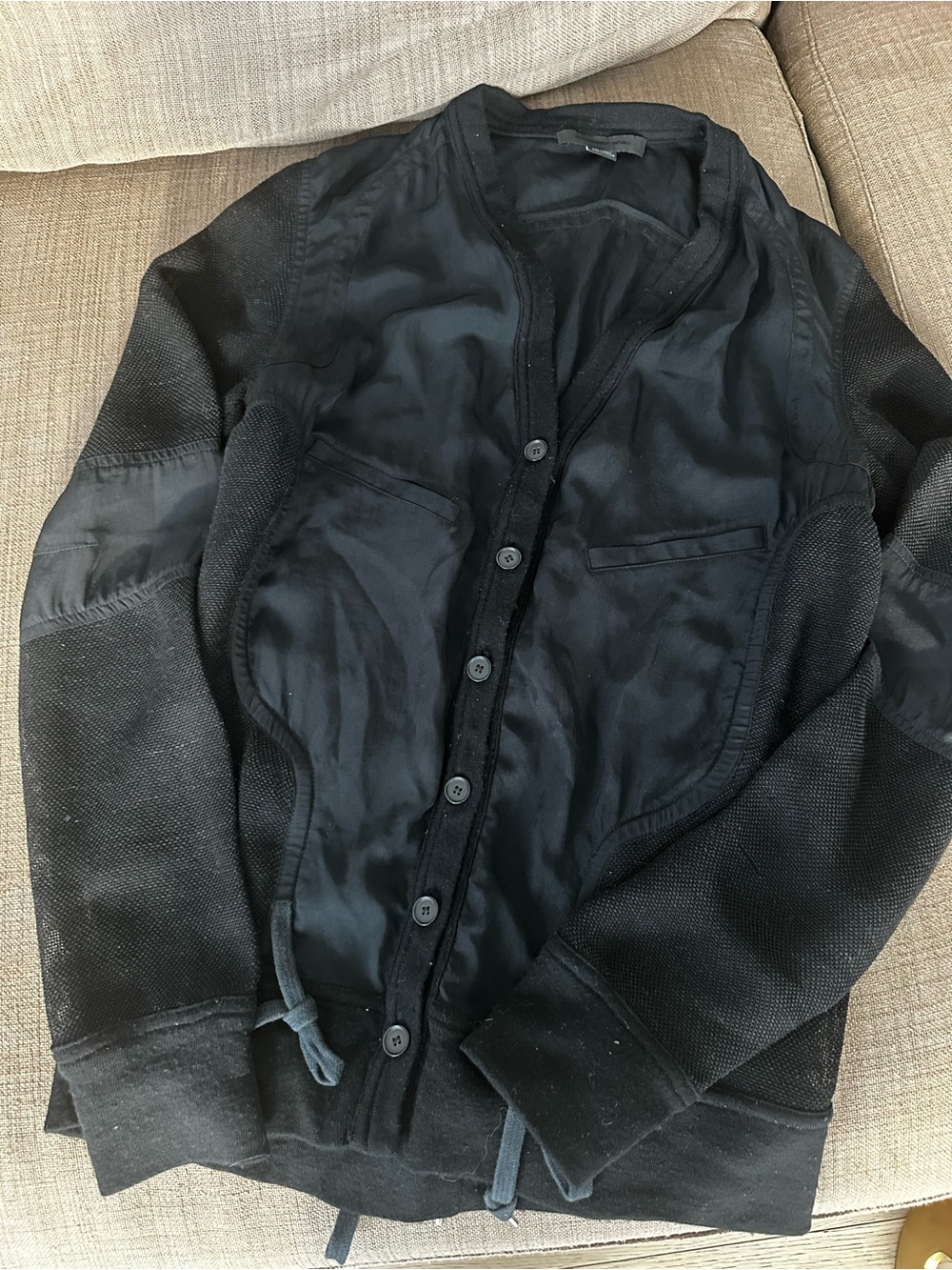 Alexander Wang Black Lightweight Button-Front Jacket